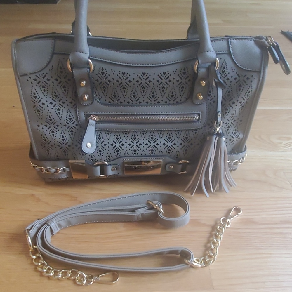 Grayish brown handbag